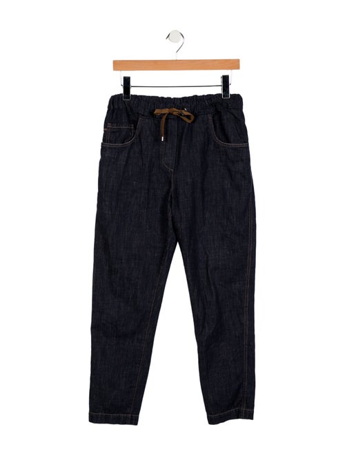 Brunello Cucinelli High-Rise Straight Leg Jeans