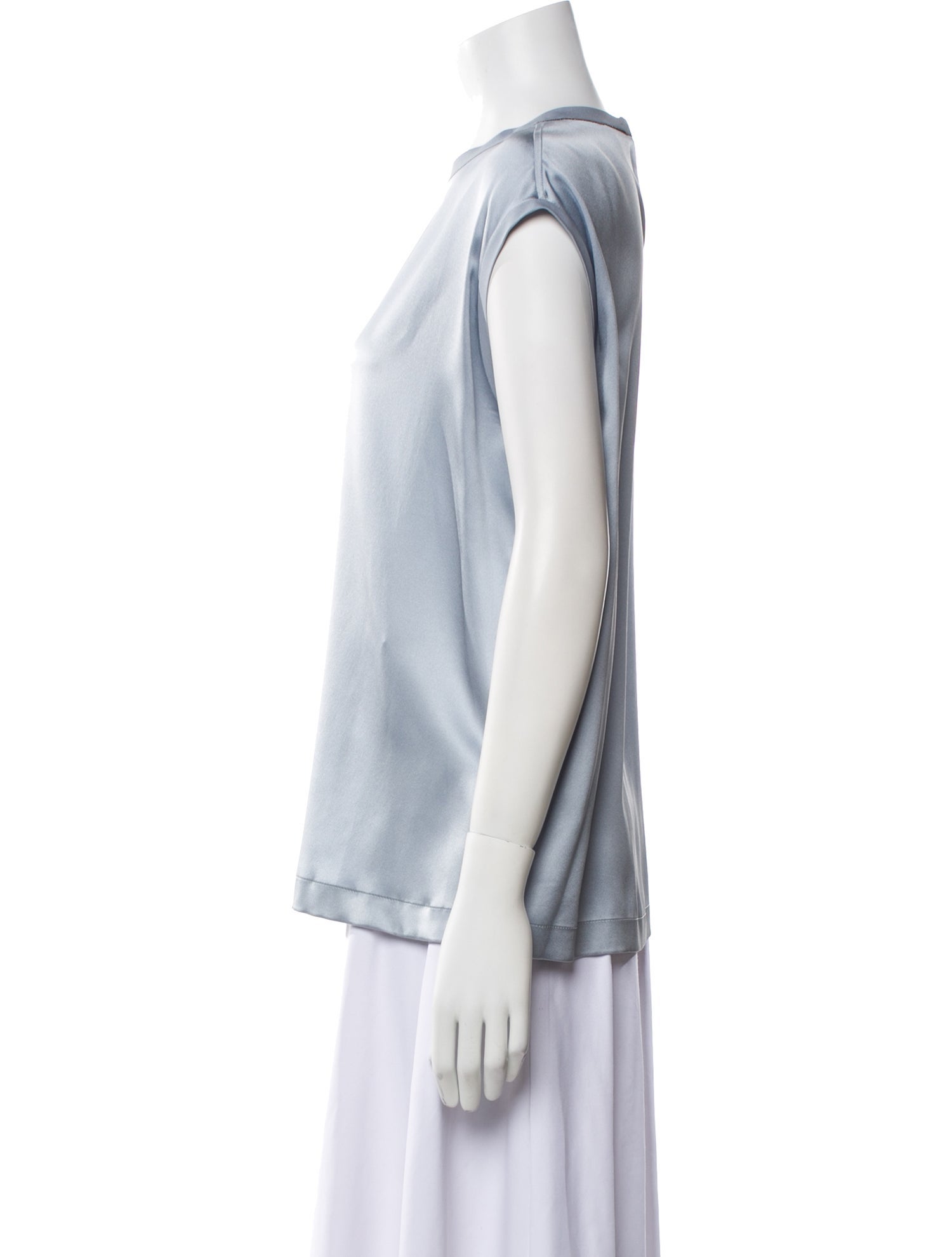 Brunello Cucinelli Silk Bateau Neckline Blouse w/ Tags