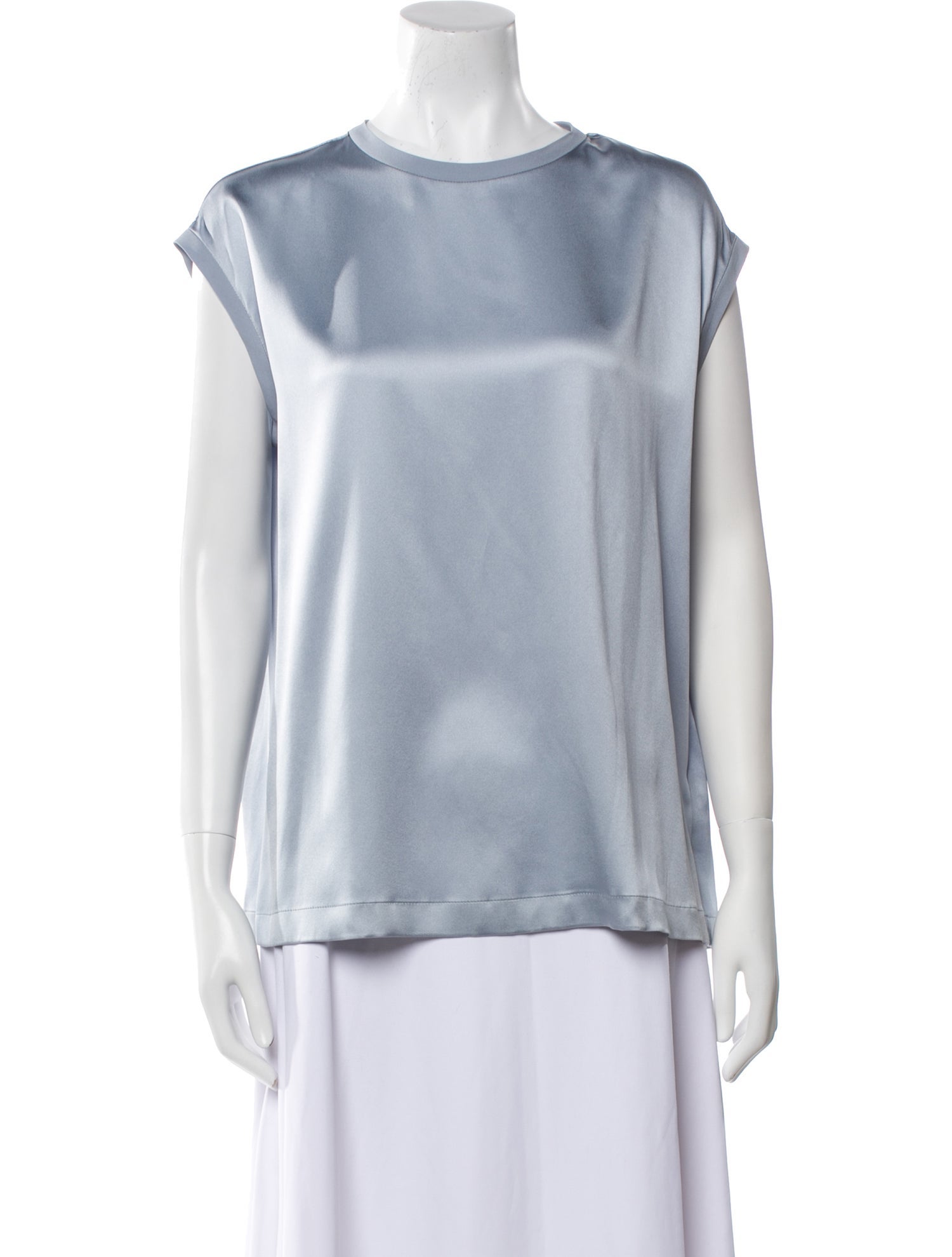 Brunello Cucinelli Silk Bateau Neckline Blouse