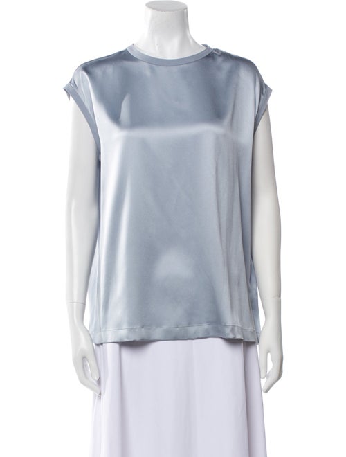 Brunello Cucinelli Silk Bateau Neckline Blouse