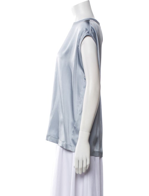 Brunello Cucinelli Silk Bateau Neckline Blouse