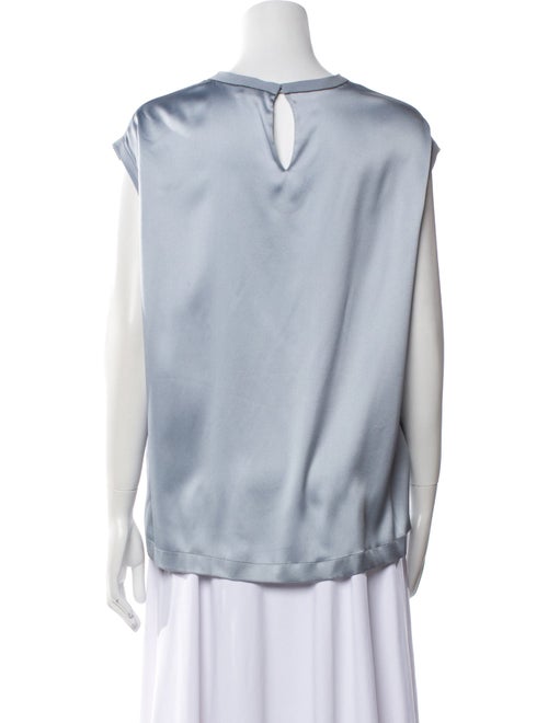 Brunello Cucinelli Silk Bateau Neckline Blouse