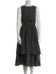 Brunello Cucinelli Bateau Neckline Midi Length Dress