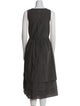Brunello Cucinelli Bateau Neckline Midi Length Dress