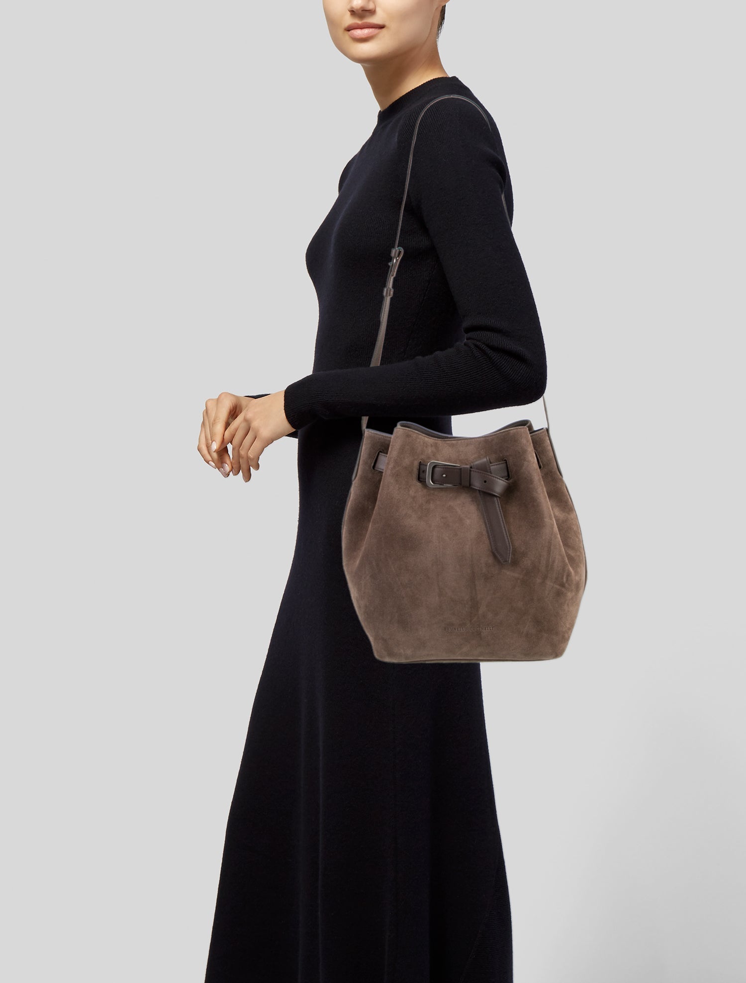 Brunello Cucinelli Suede Bucket Bag