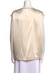 Brunello Cucinelli Silk Crew Neck Blouse