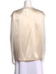 Brunello Cucinelli Silk Crew Neck Blouse