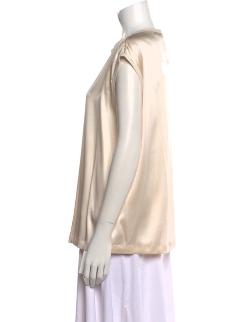 Brunello Cucinelli Silk Crew Neck Blouse