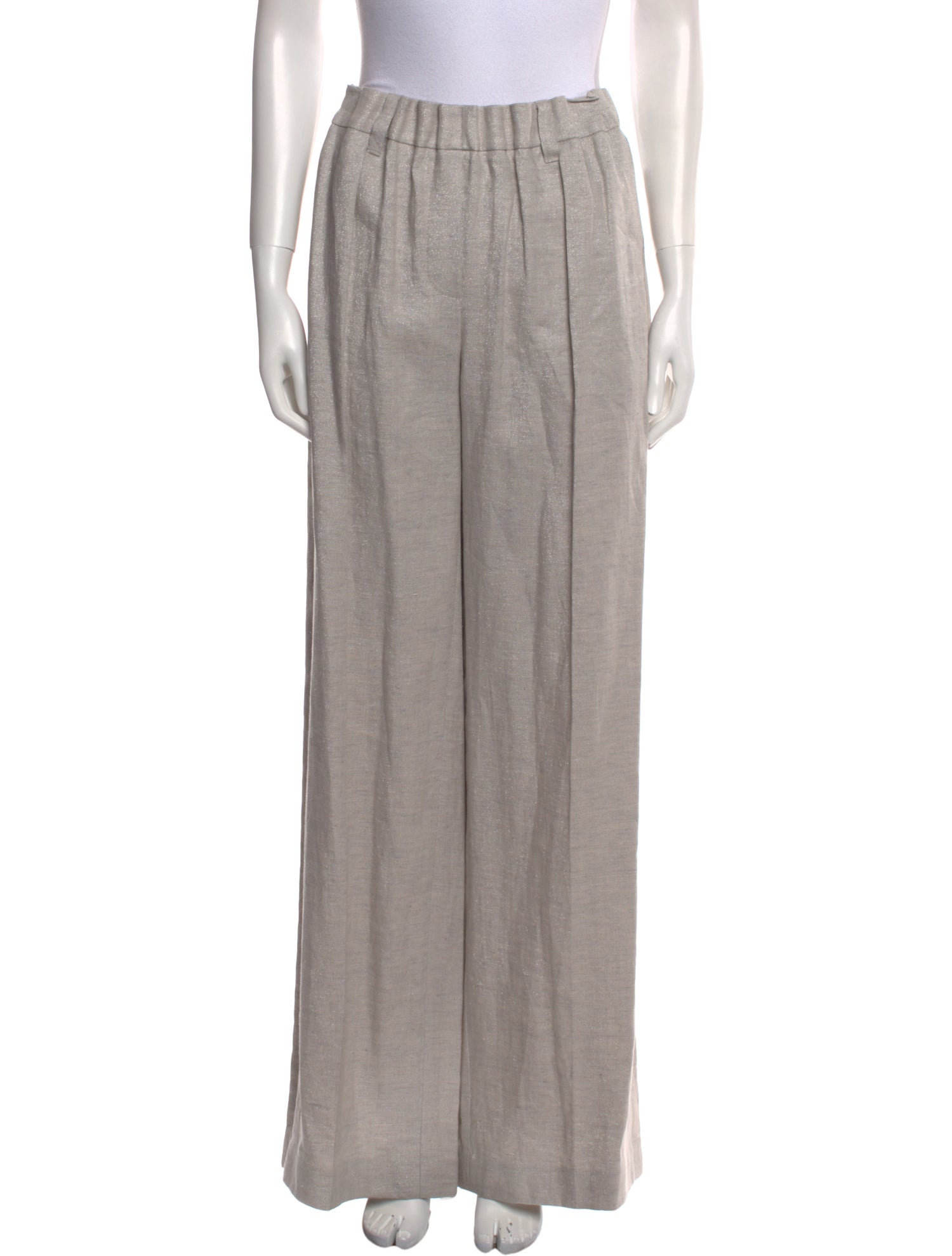 Brunello Cucinelli Linen Wide Leg Pants