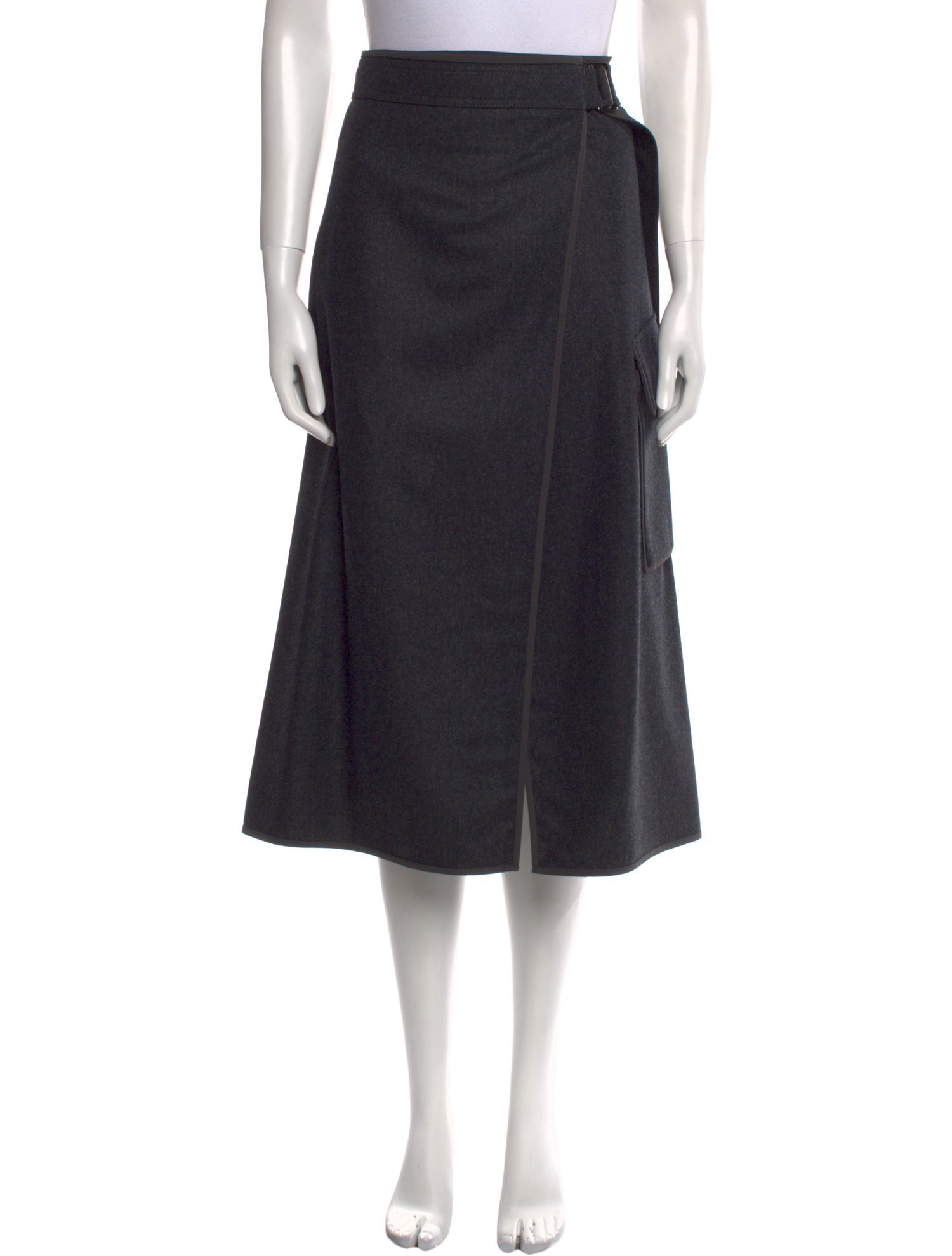 Brunello Cucinelli Wool Midi Length Skirt