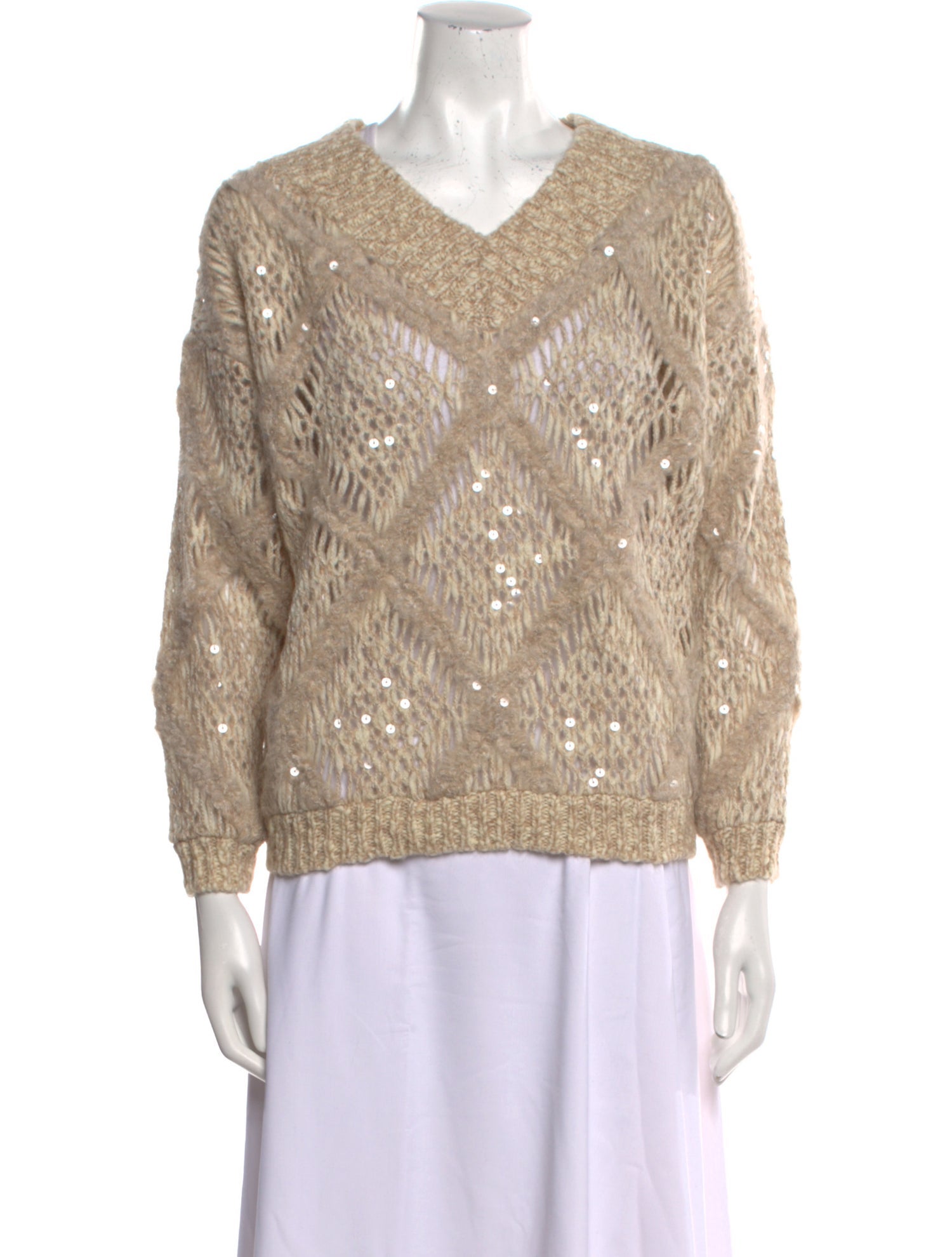 Brunello Cucinelli Wool V-Neck Sweater