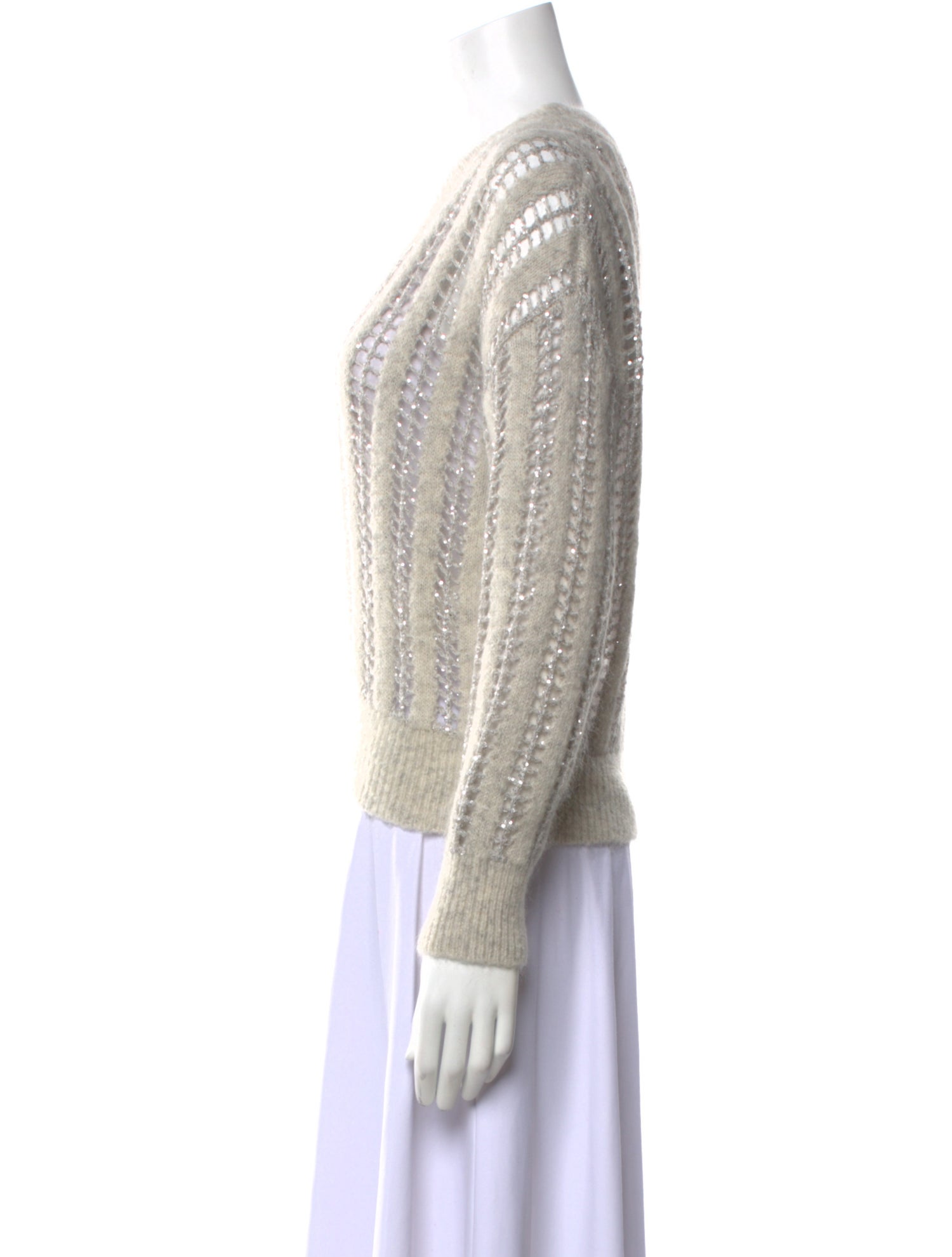 Brunello Cucinelli Wool Striped Sweater w/ Tags