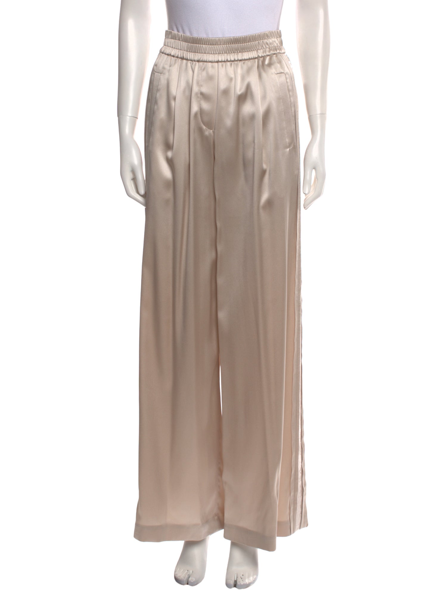 Brunello Cucinelli Silk Wide Leg Pants