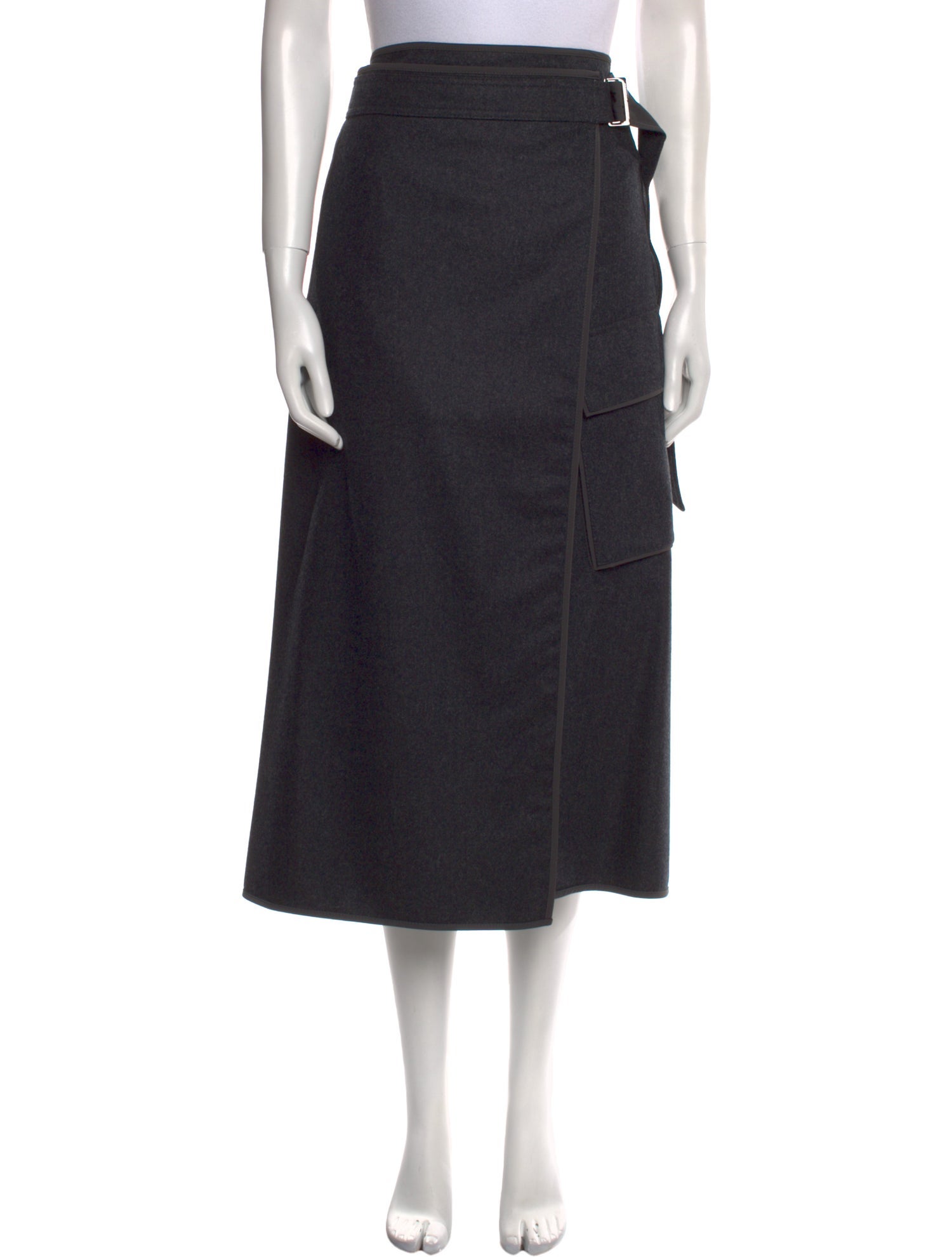 Brunello Cucinelli Wool Midi Length Skirt