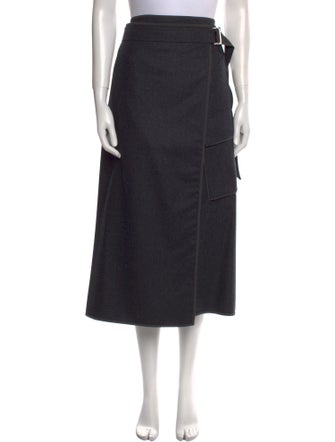Brunello Cucinelli Wool Midi Length Skirt