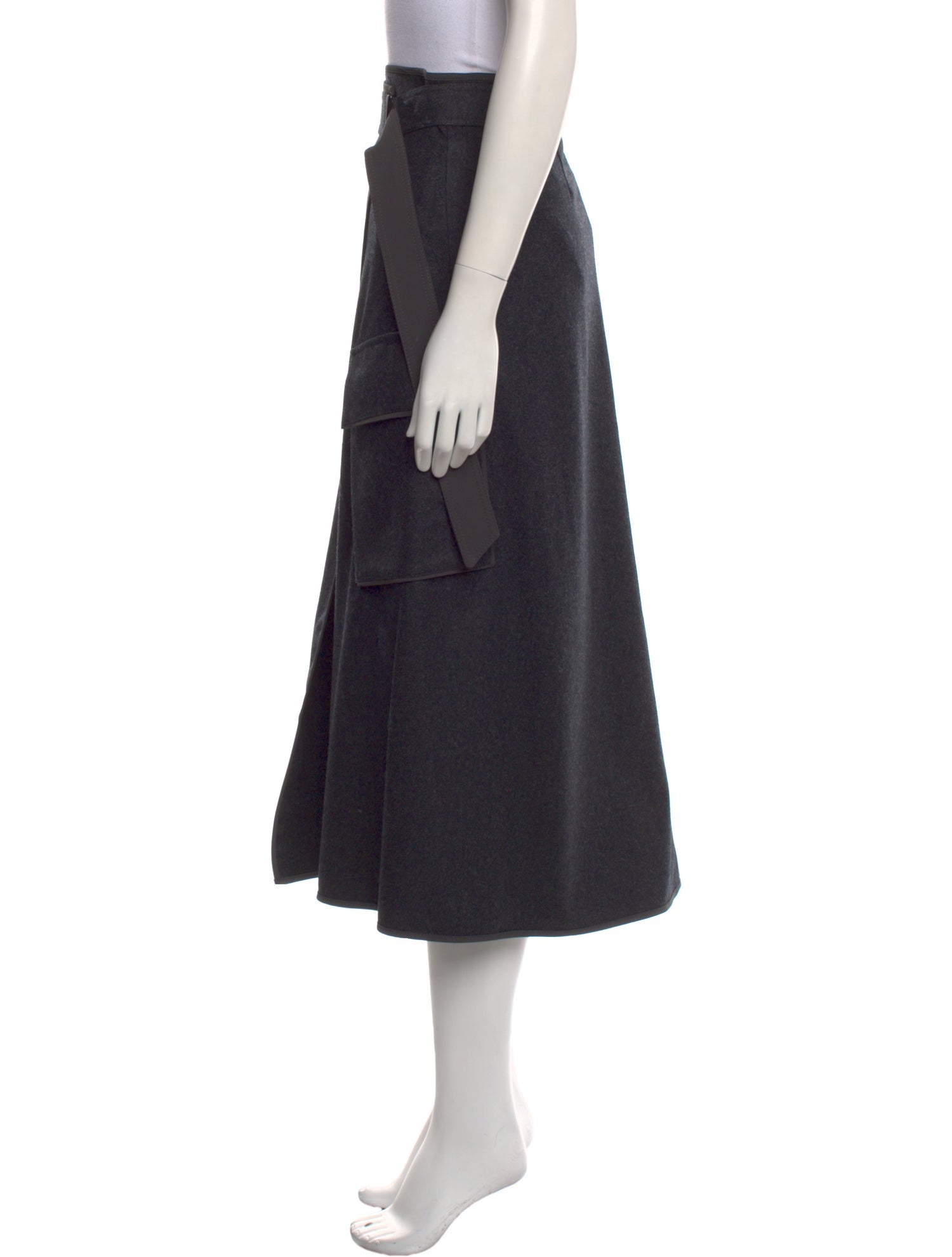 Brunello Cucinelli Wool Midi Length Skirt