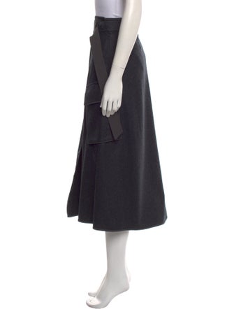 Brunello Cucinelli Wool Midi Length Skirt