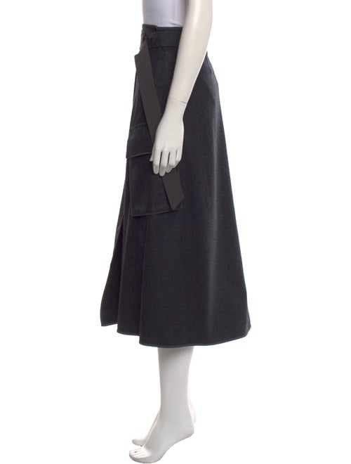 Brunello Cucinelli Wool Midi Length Skirt