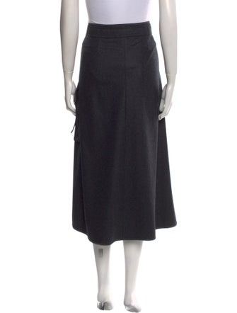 Brunello Cucinelli Wool Midi Length Skirt