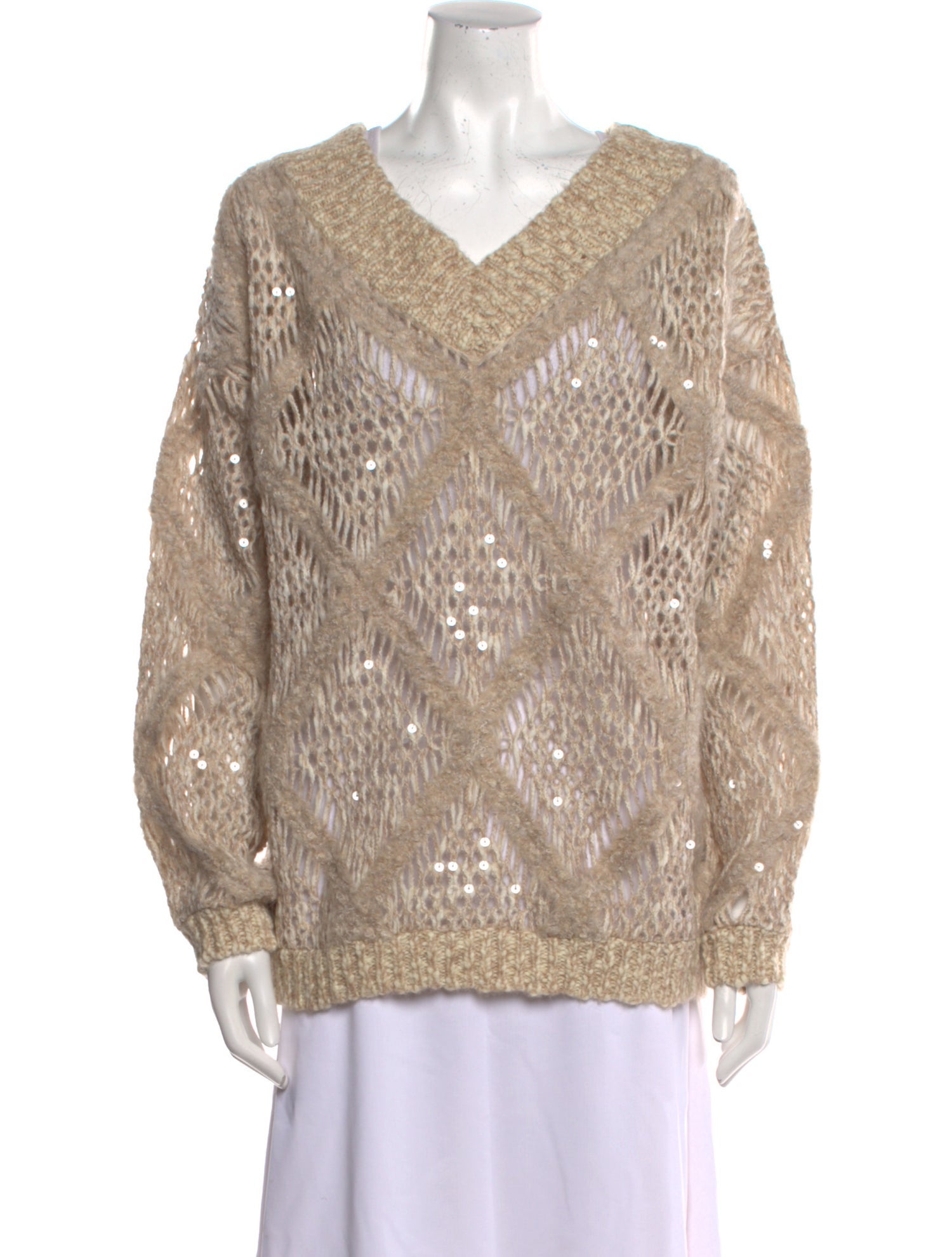 Brunello Cucinelli Wool V-Neck Sweater w/ Tags