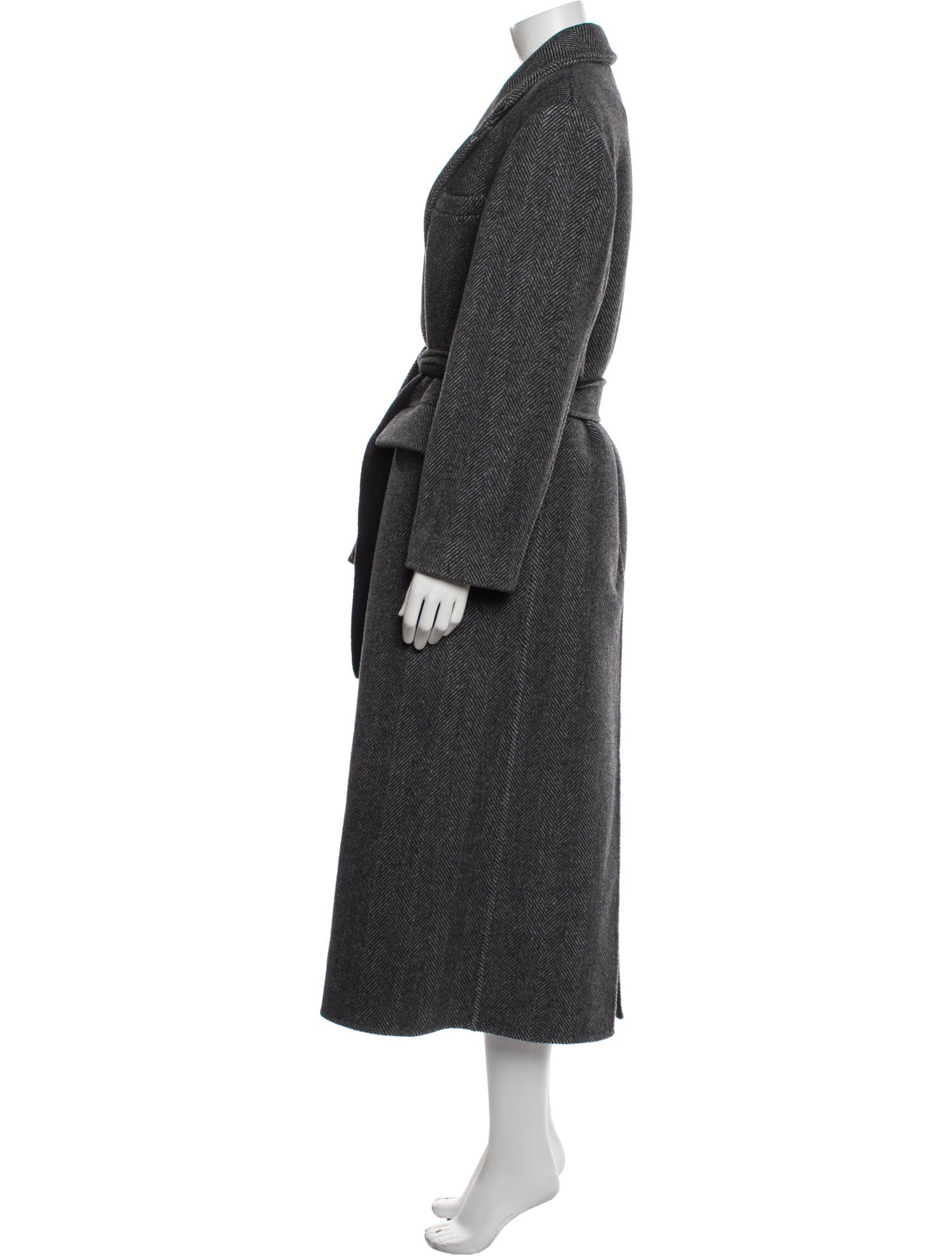 Brunello Cucinelli Virgin Wool Tweed Pattern Trench Coat