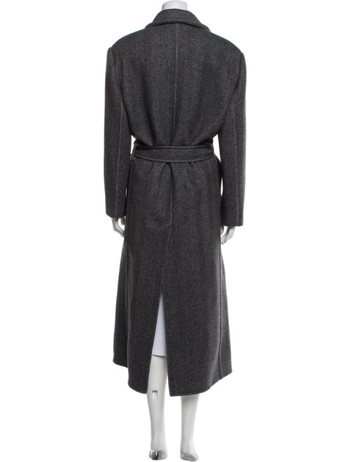 Brunello Cucinelli Virgin Wool Tweed Pattern Trench Coat