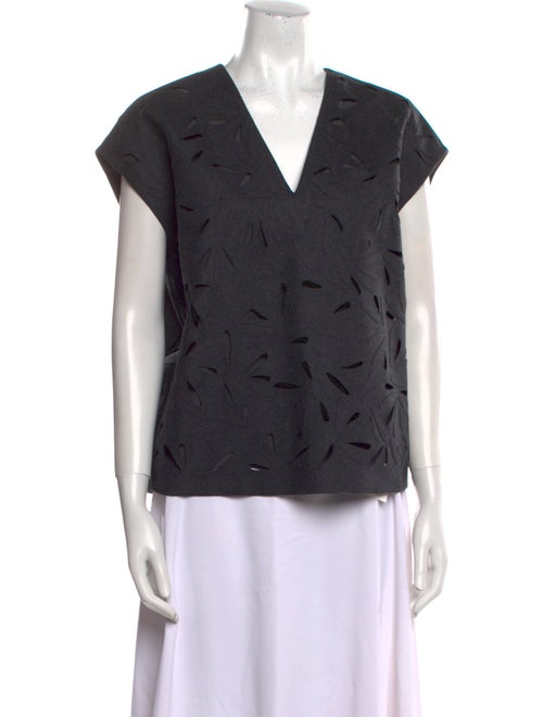 Brunello Cucinelli Virgin Wool V-Neck Top