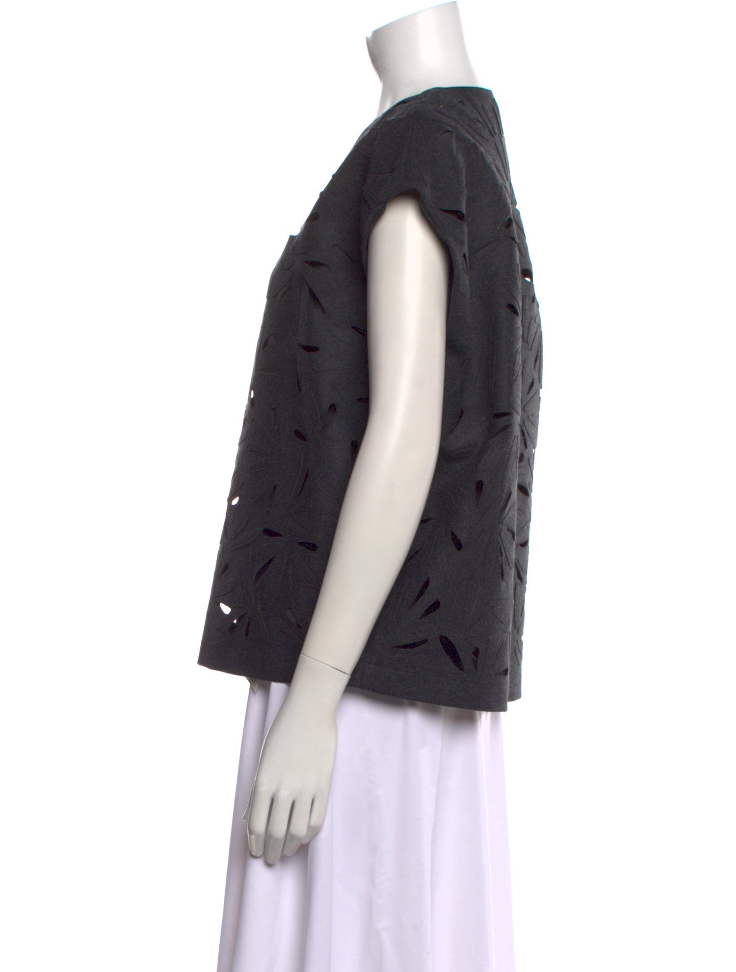 Brunello Cucinelli Virgin Wool V-Neck Top