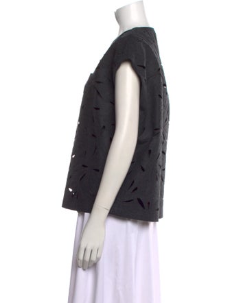 Brunello Cucinelli Virgin Wool V-Neck Top