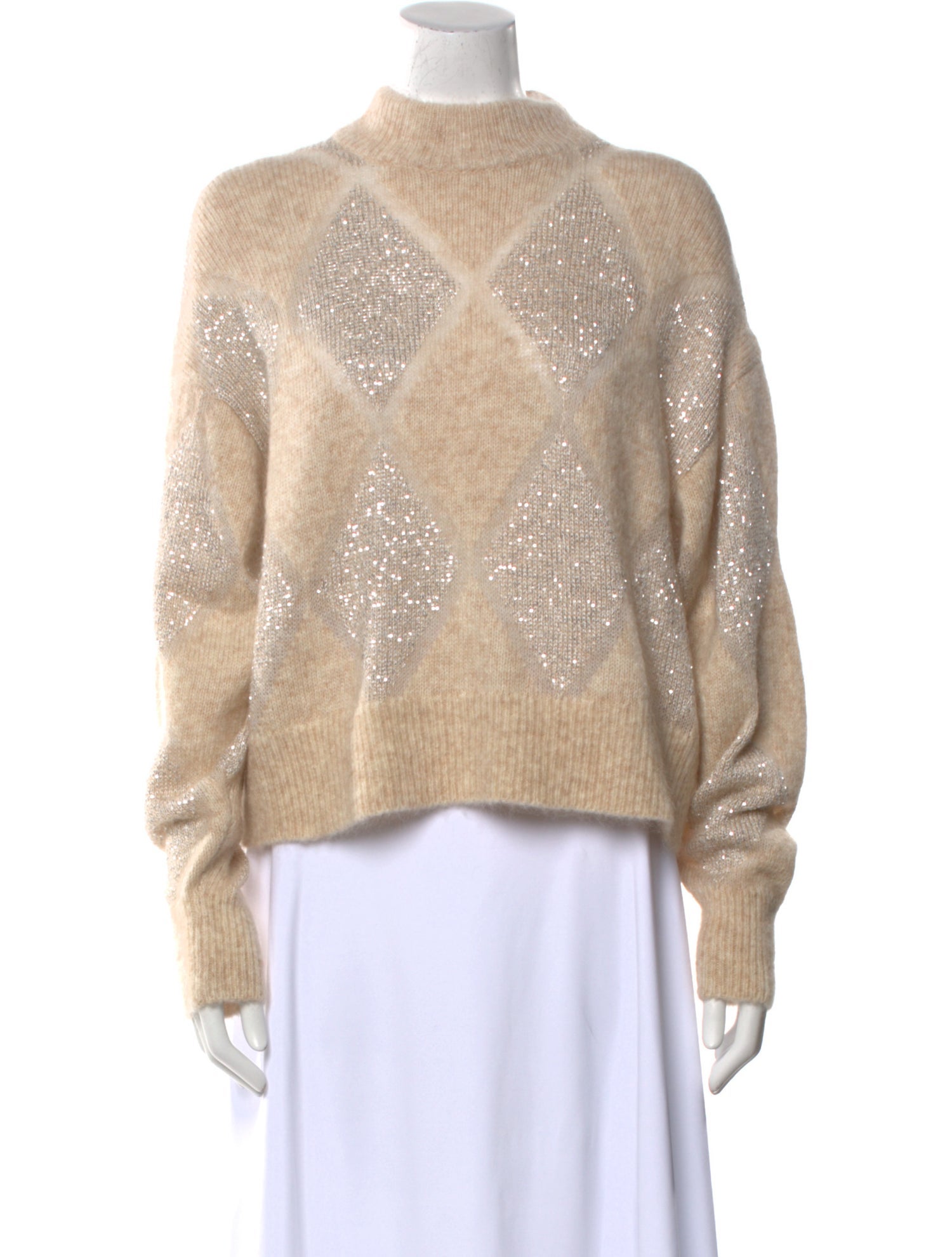 Brunello Cucinelli Wool Mock Neck Sweater w/ Tags