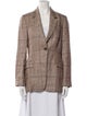 Brunello Cucinelli Linen Plaid Print Blazer