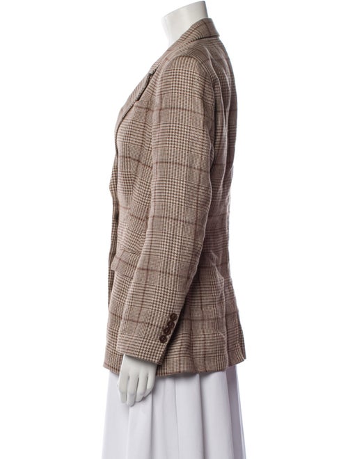 Brunello Cucinelli Linen Plaid Print Blazer