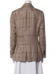 Brunello Cucinelli Linen Plaid Print Blazer