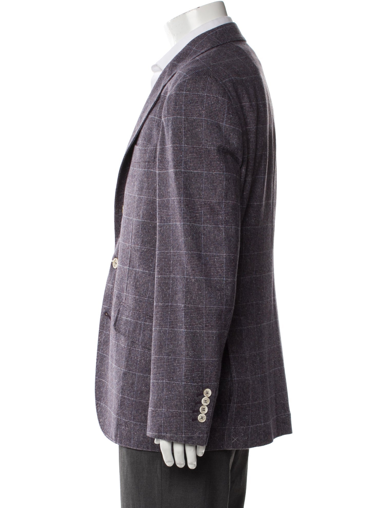 Brunello Cucinelli Silk Plaid Print Blazer w/ Tags