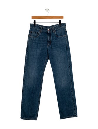 Brunello Cucinelli Mid-Rise Straight Leg Jeans