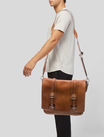 Brunello Cucinelli Leather Messenger Bag