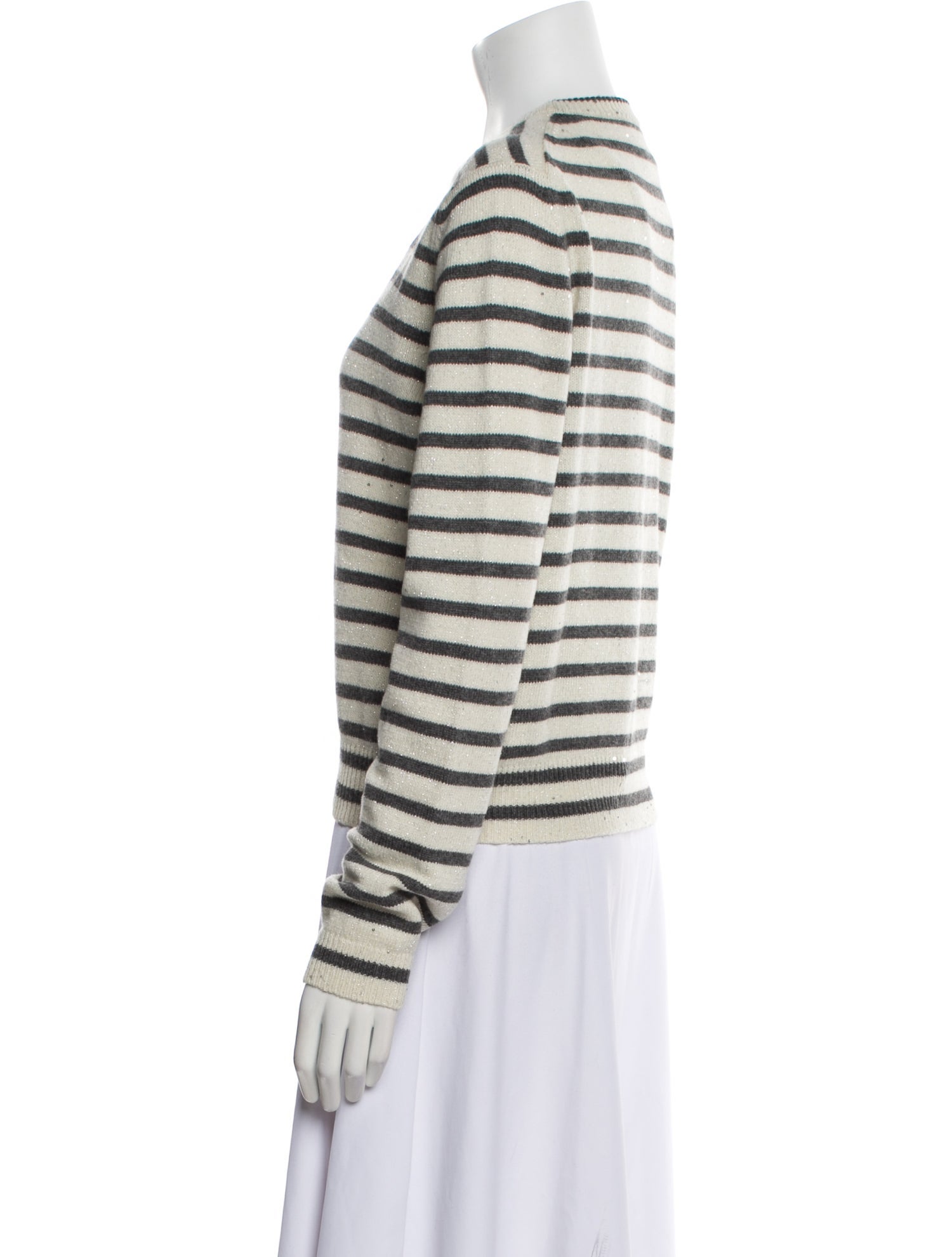 Brunello Cucinelli Striped Crew Neck Sweater w/ Tags