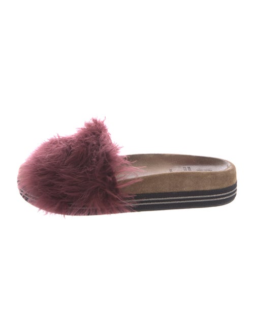 Brunello Cucinelli Faux Fur Crystal Embellishments Slides