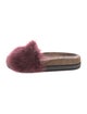 Brunello Cucinelli Faux Fur Crystal Embellishments Slides