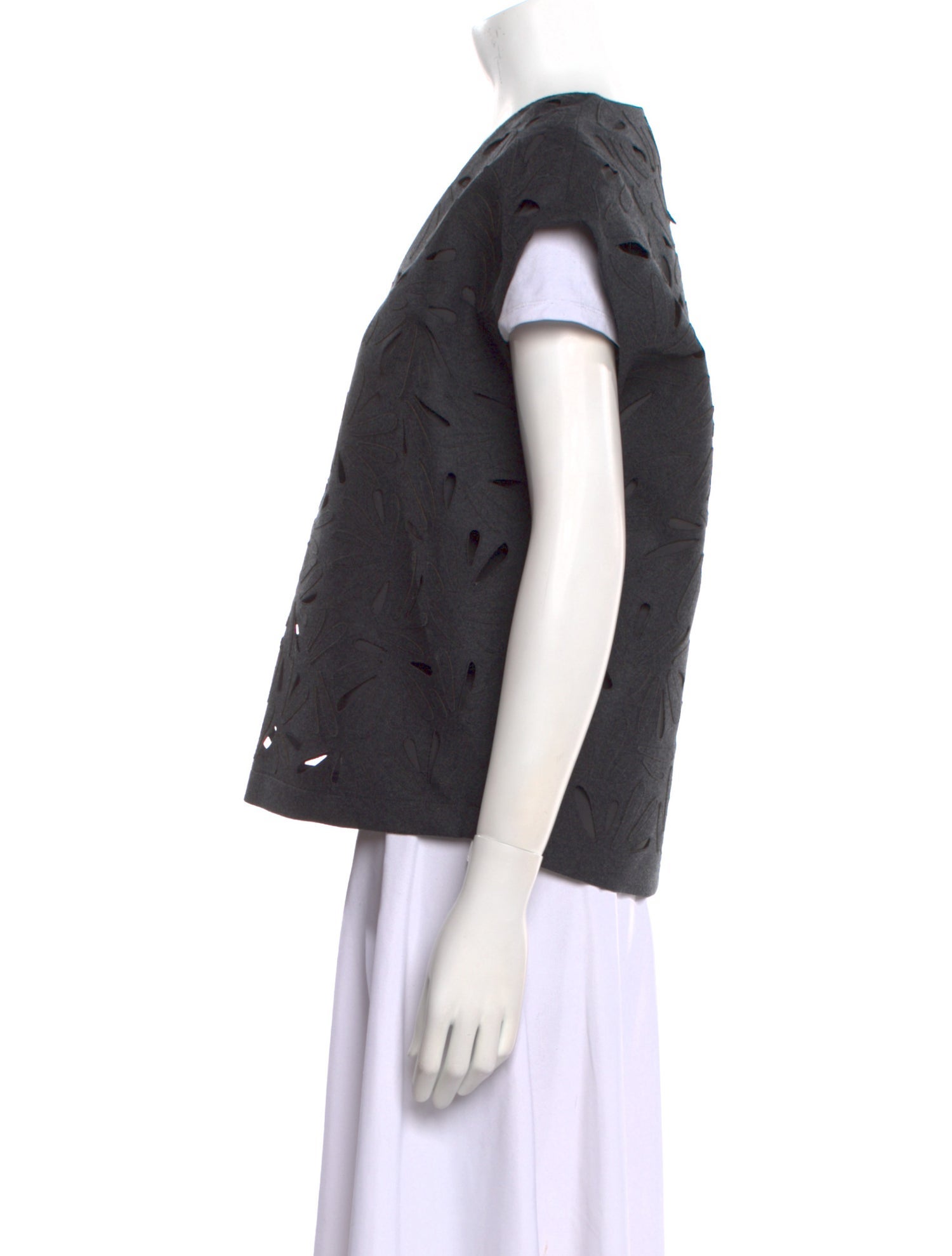 Brunello Cucinelli Virgin Wool V-Neck Top