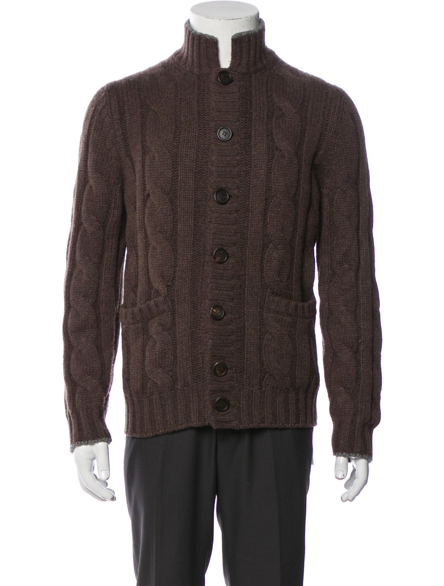 Brunello Cucinelli Cashmere Mock Neck Cardigan