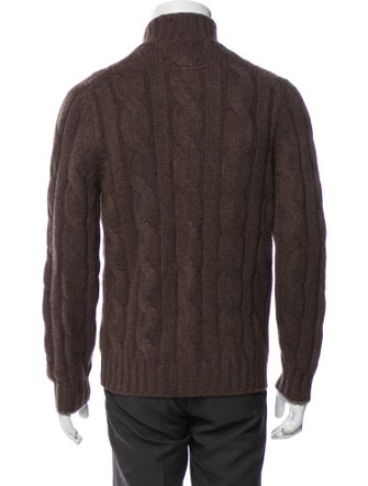 Brunello Cucinelli Cashmere Mock Neck Cardigan