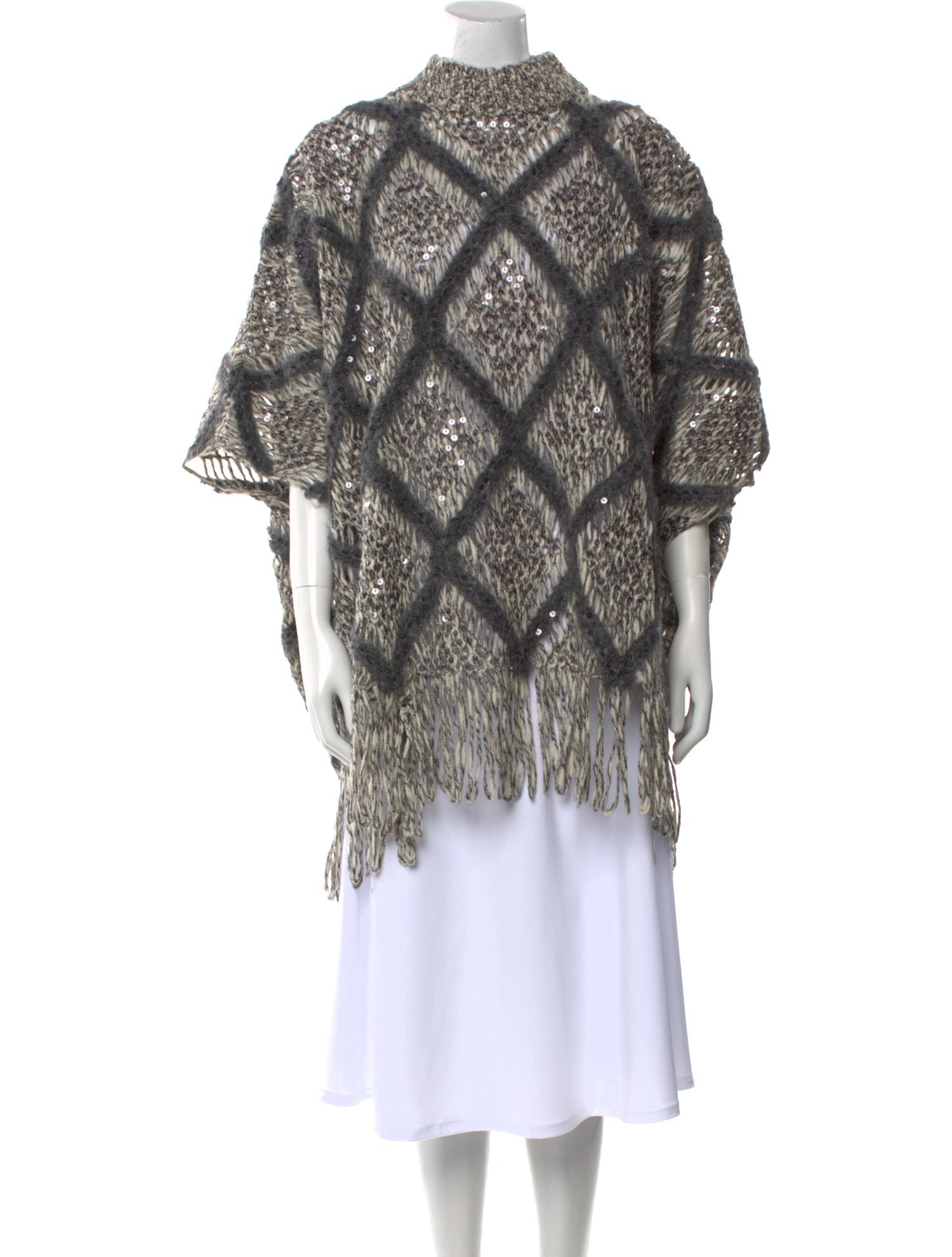 Brunello Cucinelli Wool Plaid Print Sweater w/ Tags