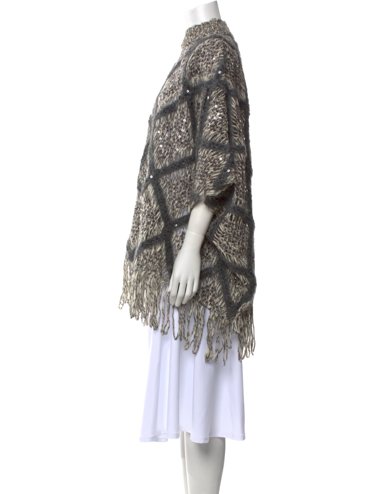 Brunello Cucinelli Wool Plaid Print Sweater w/ Tags