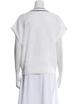 Brunello Cucinelli Linen V-Neck Sweater