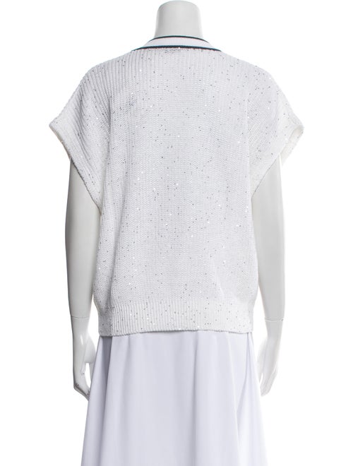 Brunello Cucinelli Linen V-Neck Sweater