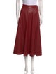 Brunello Cucinelli Leather Midi Length Skirt