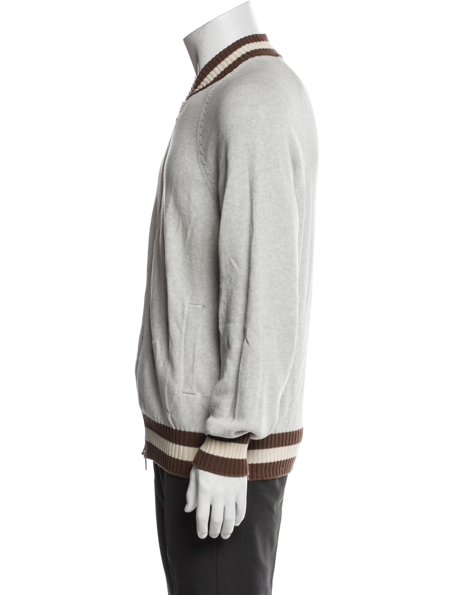 Brunello Cucinelli Striped Bomber Jacket