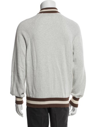 Brunello Cucinelli Striped Bomber Jacket