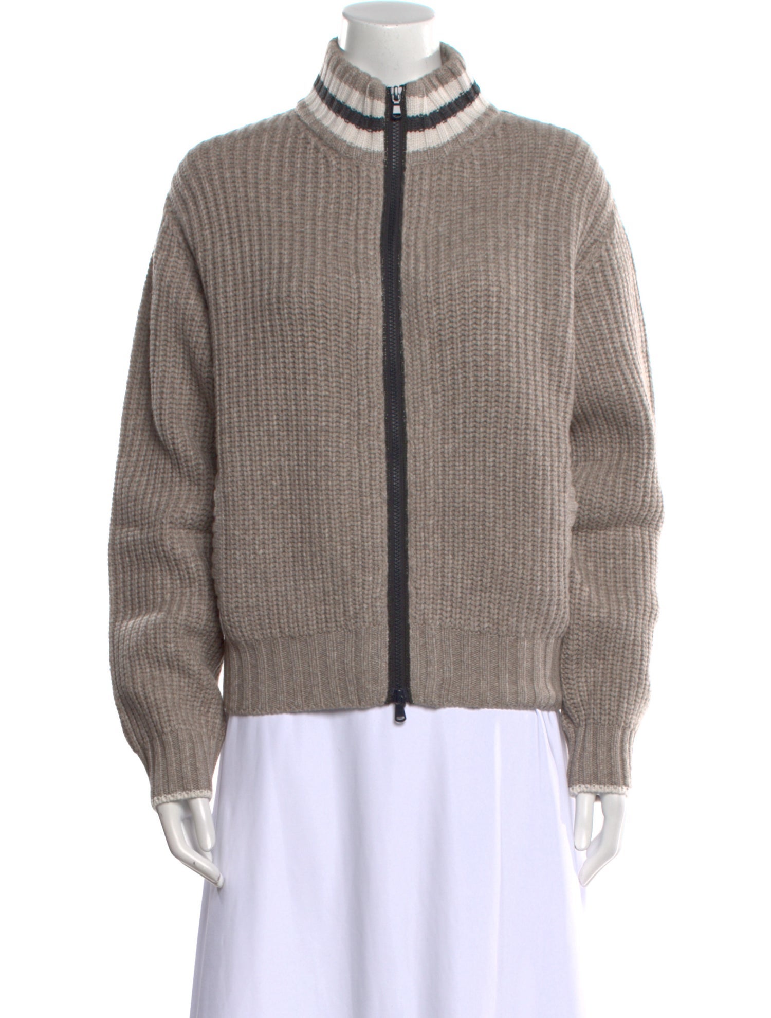 Brunello Cucinelli Cashmere Colorblock Pattern Sweater